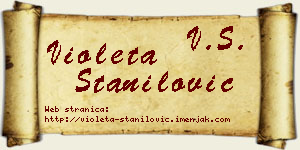 Violeta Stanilović vizit kartica